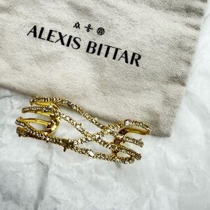 Alexis Bittar Gold and Silver Crystal Bracelet